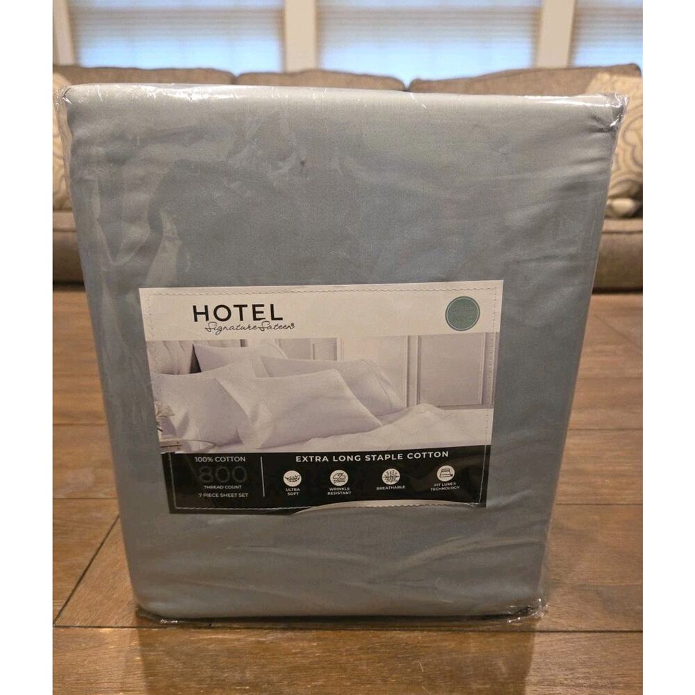 Hotel 7 Piece Sheet Set Split King 800 Thread Count,BLUE